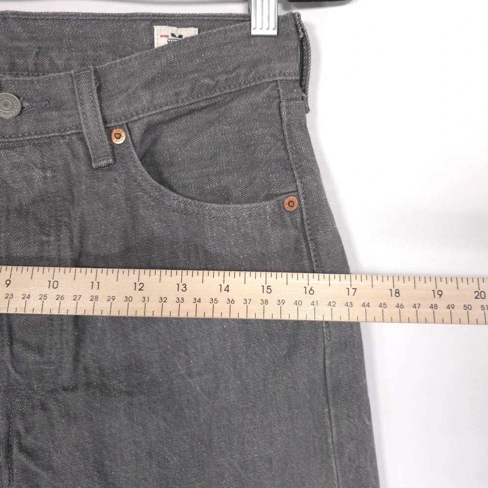 LEVIS 501 Mens Jeans 28x29 White Oak Cone Denim Button Fly GraySilver 00501-2128